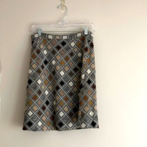 Vintage Checkered Wool Skirt